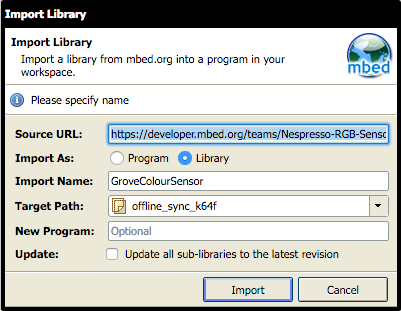 Import library